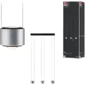 Paulmann Lampada LED a sospensione Aldan, alluminio, dimmerabile, a 3 luci.