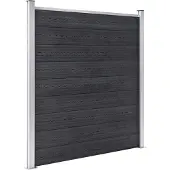 vidaXL Recinzione da giardino WPC 1218x186 cm grigio