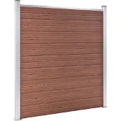 vidaXL Recinzione da giardino WPC 526x186 cm Marrone
