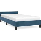 Syfax Giroletto senza Materasso Blu Scuro 100x200 cm in Velluto