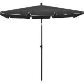 Syfax Ombrellone da Giardino con Palo 210x140 cm Antracite
