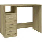 Syfax Scrivania Cassetti Rovere Sonoma 102x50x76 cm Legno Multistrato
