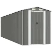 Syfax Capanno da Giardino Grigio Chiaro 192x689x223cm Acciaio Zincato