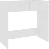 Syfax Scrivania Bianca 80x40x75 cm in Legno Multistrato