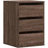 Syfax Cassettiera Angolo Rovere Marrone 40x41x58cm Legno Multistrato