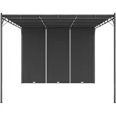 Syfax Gazebo da Giardino con Tenda Laterale 4x3x2,25 m Antracite