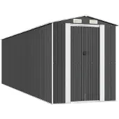 Syfax Capanno da Giardino Antracite 192x689x223 cm in Acciaio Zincato