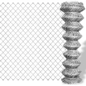 vidaXL Recinzione in rete metallica Acciaio zincato 25×1 m Argento