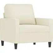 Syfax set divano 3 pezzi con cuscini in velluto crema