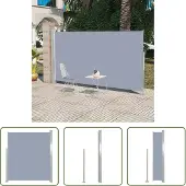 The Living Store Tenda laterale estensibile 160x300 cm Grigio