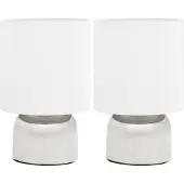 Syfax Lampade da Tavolo 2 pz Pulsanti Touch Bianche E14