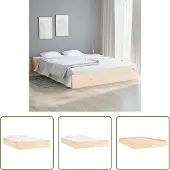 The Living Store Letto in legno massiccio 140x200 cm