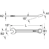 Ks Tools XL Chiave combinata angolata 18 mm - 517.1518