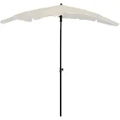 Syfax Ombrellone da Giardino con Palo 200x130 cm Sabbia