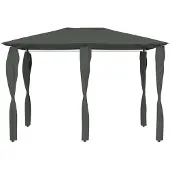 Syfax Gazebo con Montanti Rivestiti 3x4x2,6 m Antracite 160 g/m²