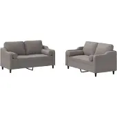 Syfax Set Divani 2 pz con Cuscini Tortora in Tessuto