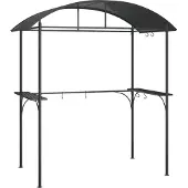 Syfax Gazebo Barbecue Ripiani Laterali Antracite 220x115x230 Acciaio
