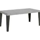 Itamoby - Tavolo allungabile 200/460x90 cm Flame cemento gambe antracite