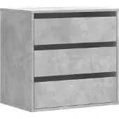 vidaXL Cassettiera grigio cemento 60x41x58 cm materiale a base di legno