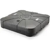 Oviala 100 l piatto parasole su ruote nero - Solys