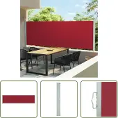 The Living Store Tenda laterale estensibile 600x160 cm Rosso