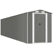 Syfax Capanno da Giardino Grigio Chiaro 192x938x223cm Acciaio Zincato