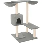 Syfax Albero per Gatti con Tiragraffi Grigio Chiaro 82 cm