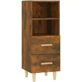 Syfax Credenza Rovere Fumo 34,5x34x90 cm in Legno Multistrato