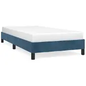 Syfax Giroletto senza Materasso Blu Scuro 80x200 cm in Velluto
