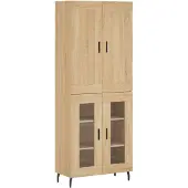 Syfax Credenza Rovere Sonoma 69,5x34x180 cm in Legno Multistrato