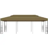 Syfax Gazebo da Giardino 6x3x2,7 m Grigio Talpa 180 g/m²
