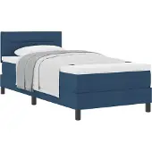 Syfax Letto a molle con testiera Blu 100 x 200 cm Tessuto