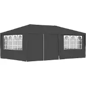 Syfax Gazebo Professionale con Pareti 4x6 m Antracite 90 g/m²