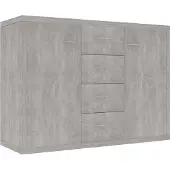 Syfax Credenza Grigio Cemento 88x30x65 cm in Legno Multistrato