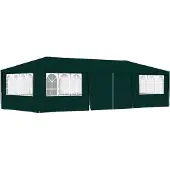 Syfax Gazebo Professionale con Pareti 4x9 m Verde 90 g/m²