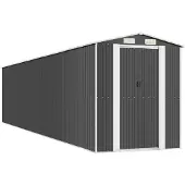 Syfax Capanno da Giardino Antracite 192x938x223 cm in Acciaio Zincato