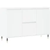 Syfax Credenza Bianca 101,5x35x70 cm in Legno Multistrato