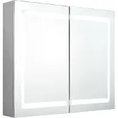 Syfax Mobiletto per specchio da bagno Grigio Cemento 80 x 12 x 68 cm