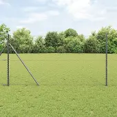 Syfax Fissaggio a terra esagonale per recinzione 10 x 1,4 m Grigio