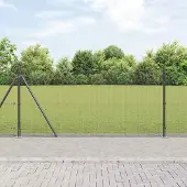 Syfax Recinzione Metallica Saldato con Base in Cemento 10 x 1 m Rete
