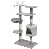vidaXL Tiragraffi per gatti 125 cm Grigio