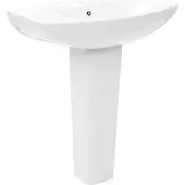 Syfax Lavandino a Colonna in Vetroceramica Bianca 650x520x200 mm