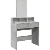 Syfax Toeletta con Specchio Grigio Cemento 80x41x144,5 cm