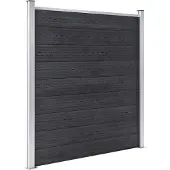 vidaXL Recinzione da giardino WPC 872x186 cm grigio