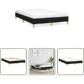 The Living Store Struttura letto in tessuto nero 120x190 cm
