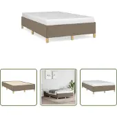 The Living Store struttura letto taupe 120x190 cm tessuto