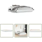 The Living Store Giroletto bianco 120x190 cm materiale legno