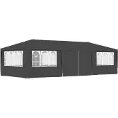 Syfax Gazebo Professionale con Pareti 4x9 m Antracite 90 g/m²