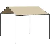 Syfax Tenda a Baldacchino Beige 3x3 m in Acciaio e Tessuto