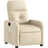 Syfax Poltrona Reclinabile in Tessuto Crema